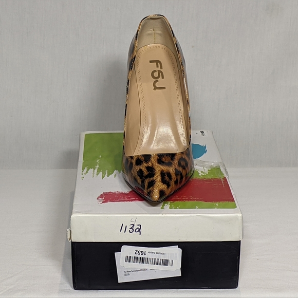 NEW FSJ Women Sexy Leopard Printed Pointy Toe High Heel Stilettos Sz 11 - Picture 10 of 10